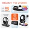 Delton D101 Wireless Computer Headset and Stand Charging Station Bluetooth Stereo Headphoones DHSWC1101XD - alternate 4